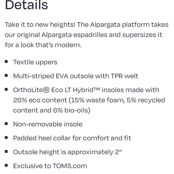 TOM’S Alpargata Platform Slip On Shoes Size 11 in Excellent Condition - Picture 15 of 15